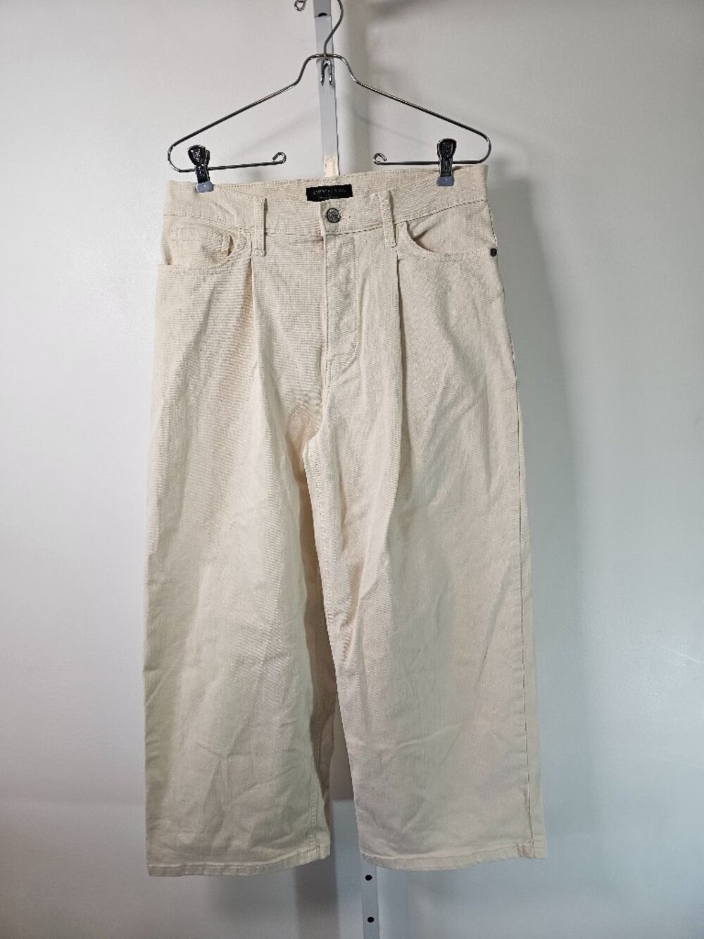Banana Republic Jeans Cream Wide Leg Crop High Rise 27/4